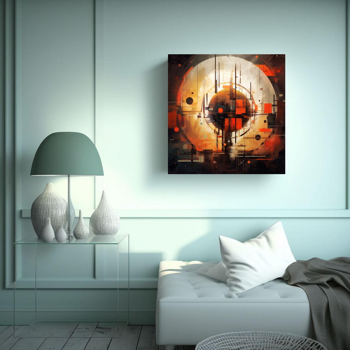 GENERICO - Pintura Decorativa Clásica De Arte Abstracto De 60x60 Cm