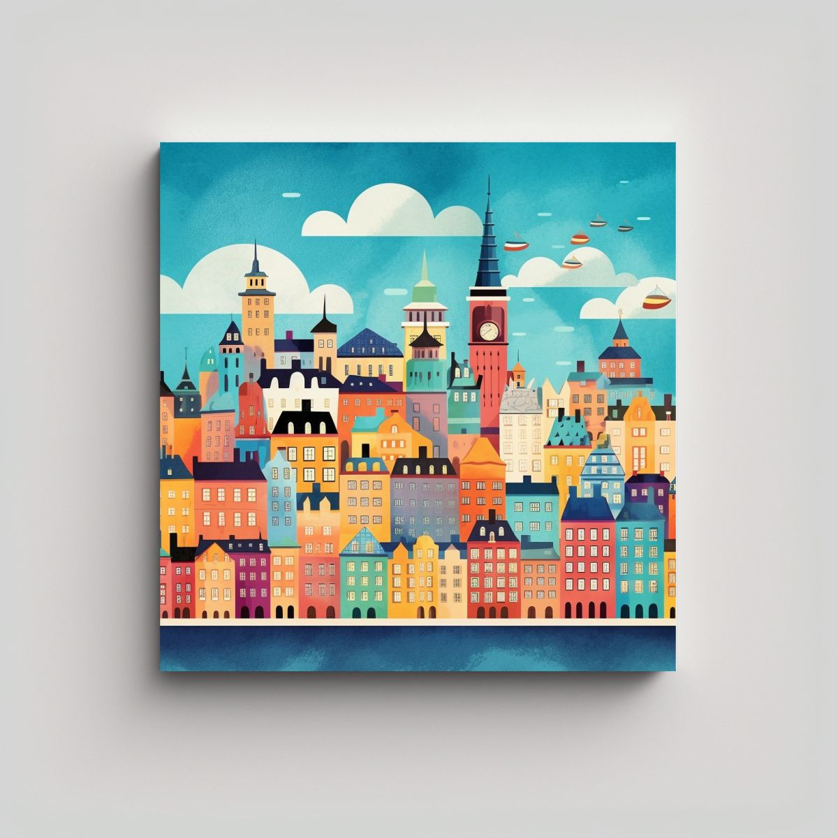 GENERICO - Pinturas Decorativas Crean Un Skyline Caprichoso 60x60 Cm