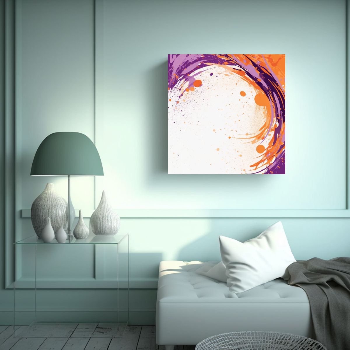 GENERICO - Pintura Decorativa En Lienzo Textura De Fondo 2D 70x70 Cm