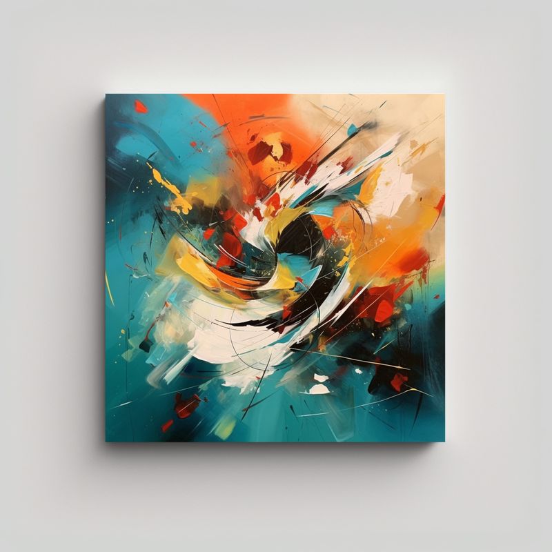 GENERICO - Pintura Contemporánea Abstracta JoJo Para 80x80 Cm