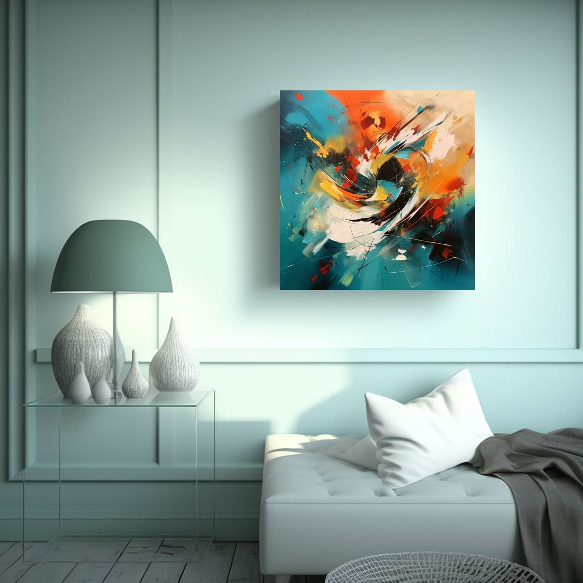 GENERICO - Pintura Contemporánea Abstracta JoJo Para 80x80 Cm