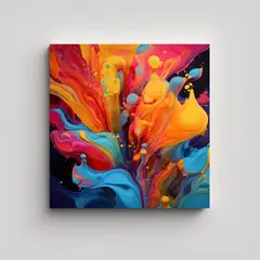 GENERICO - Cuadro Exclusivo Con Colores Vibrantes Y Diseño 50x50 Cm