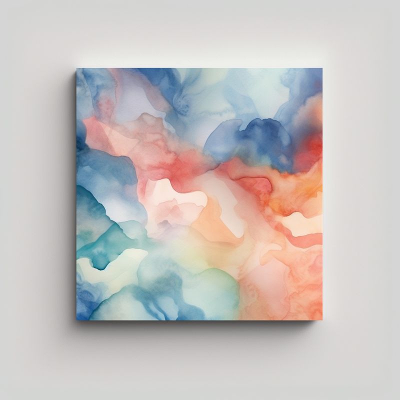 GENERICO - Pintura Decorativa De Fondo Acuarela Con 90x90 Cm