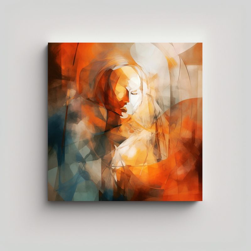 GENERICO - Cuadro Abstracto De Arte De Pared Vintage 60x60 Cm