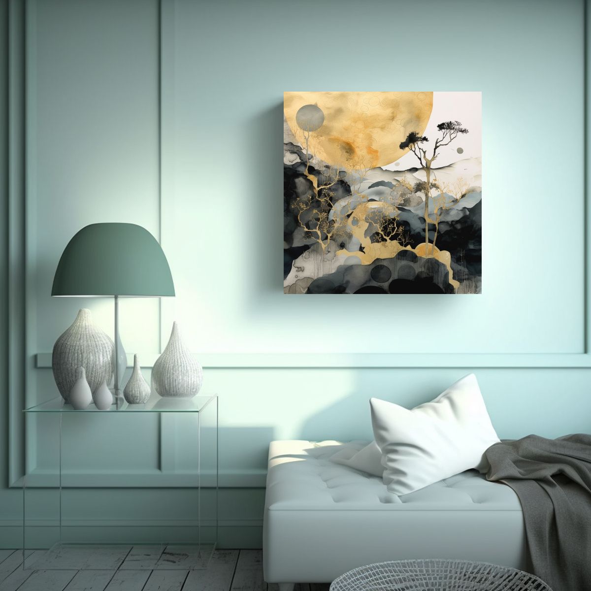 GENERICO - Cuadro Decoración Calma Con Imagen De Pintura 50x50 Cm