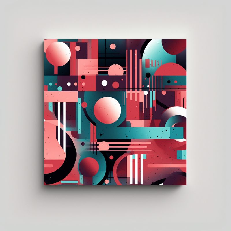 GENERICO - Cuadro Concepto Salon: Una Impresión Geométrica 60x60 Cm