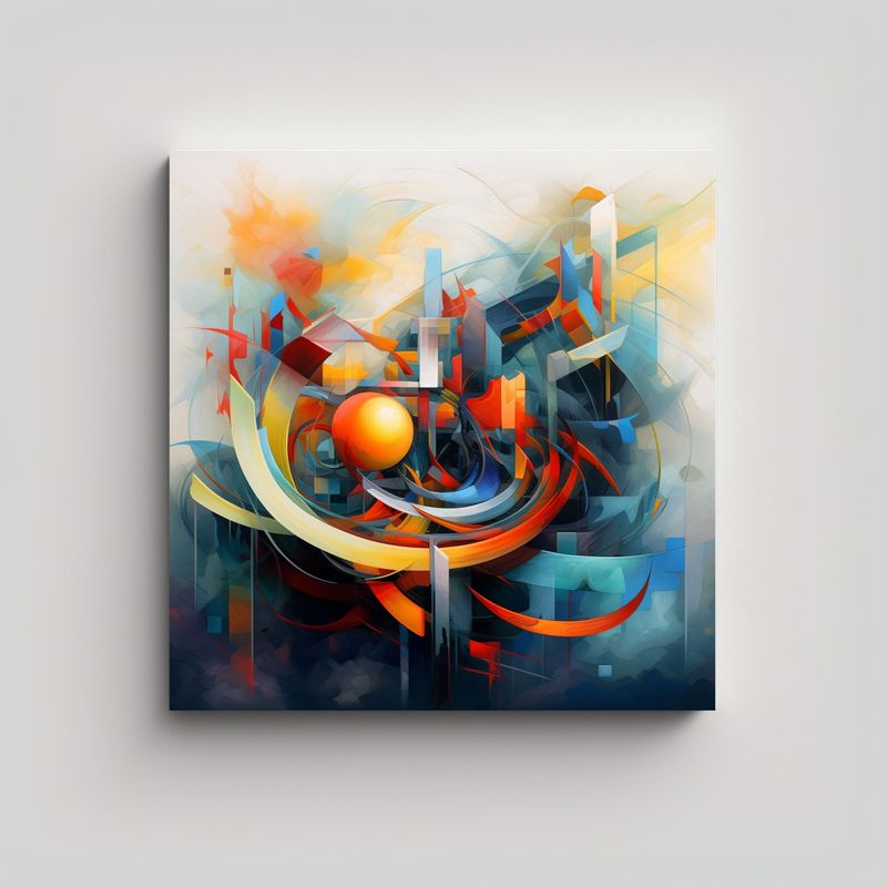 GENERICO - Pinturas De Arte Dibujo Clasico Abstracto Usando 50x50 Cm