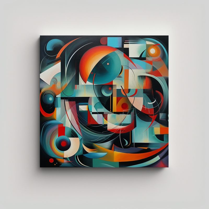 GENERICO - Pinturas De Decoración Abstracta Con Concepto 80x80 Cm