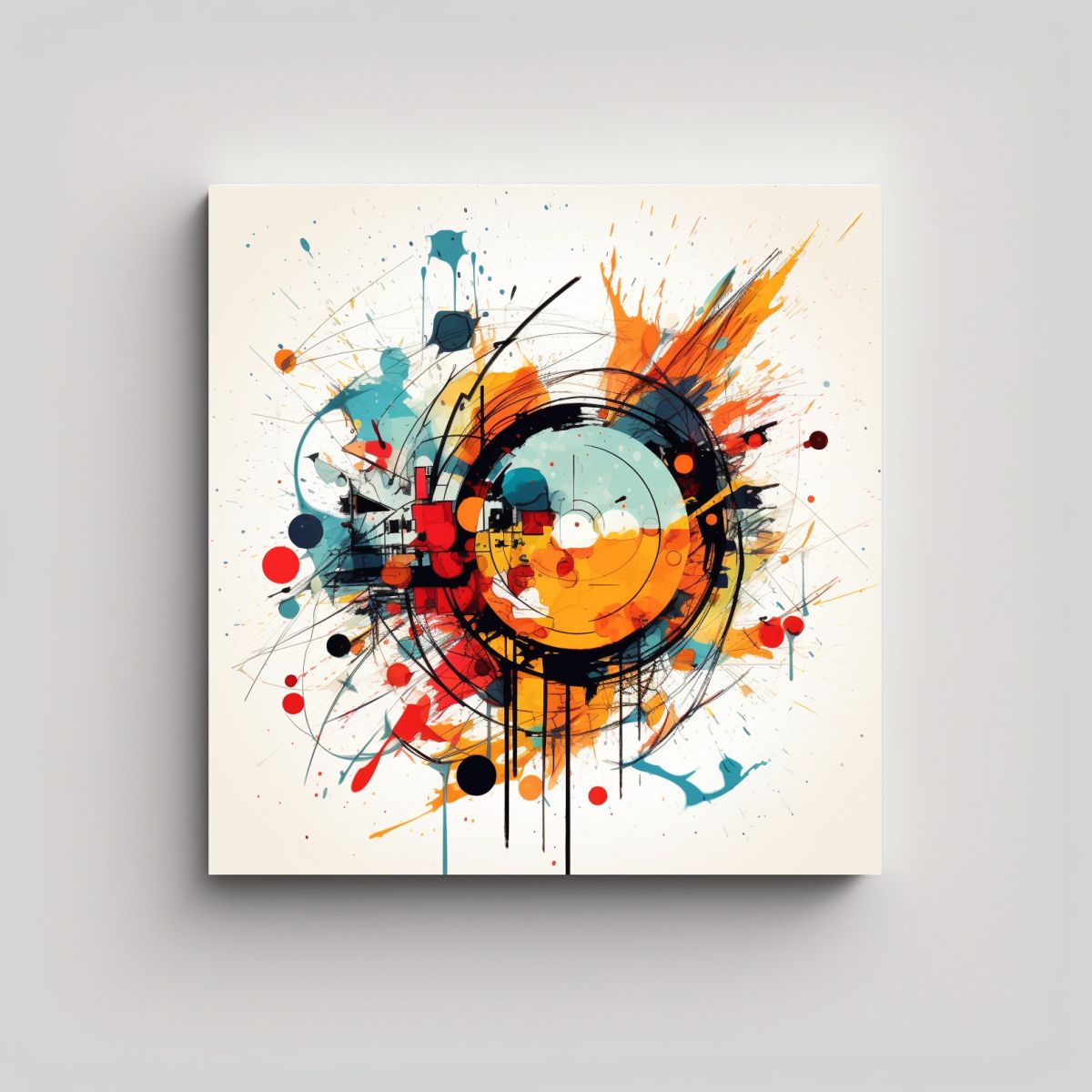 GENERICO - Cuadro Tela Sublimada Colores Equilibrados 60x60 Cm