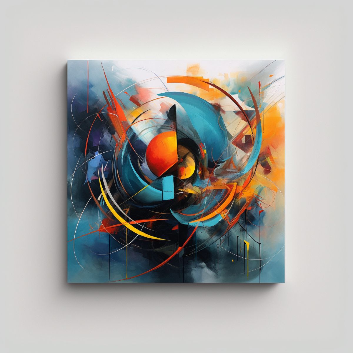 GENERICO - Cuadro Abstracto Riqueza Visual Arte Abstracto 70x70 Cm