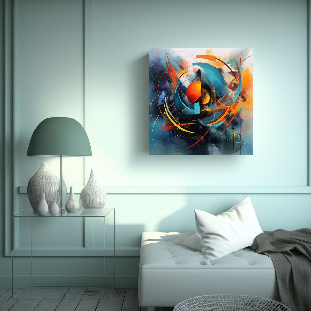 GENERICO - Cuadro Abstracto Riqueza Visual Arte Abstracto 70x70 Cm