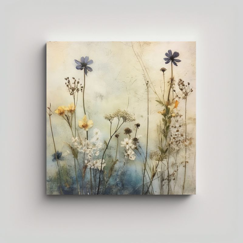 GENERICO - Pinturas Decorativas De Flores Silvestres En Eco 60x60 Cm