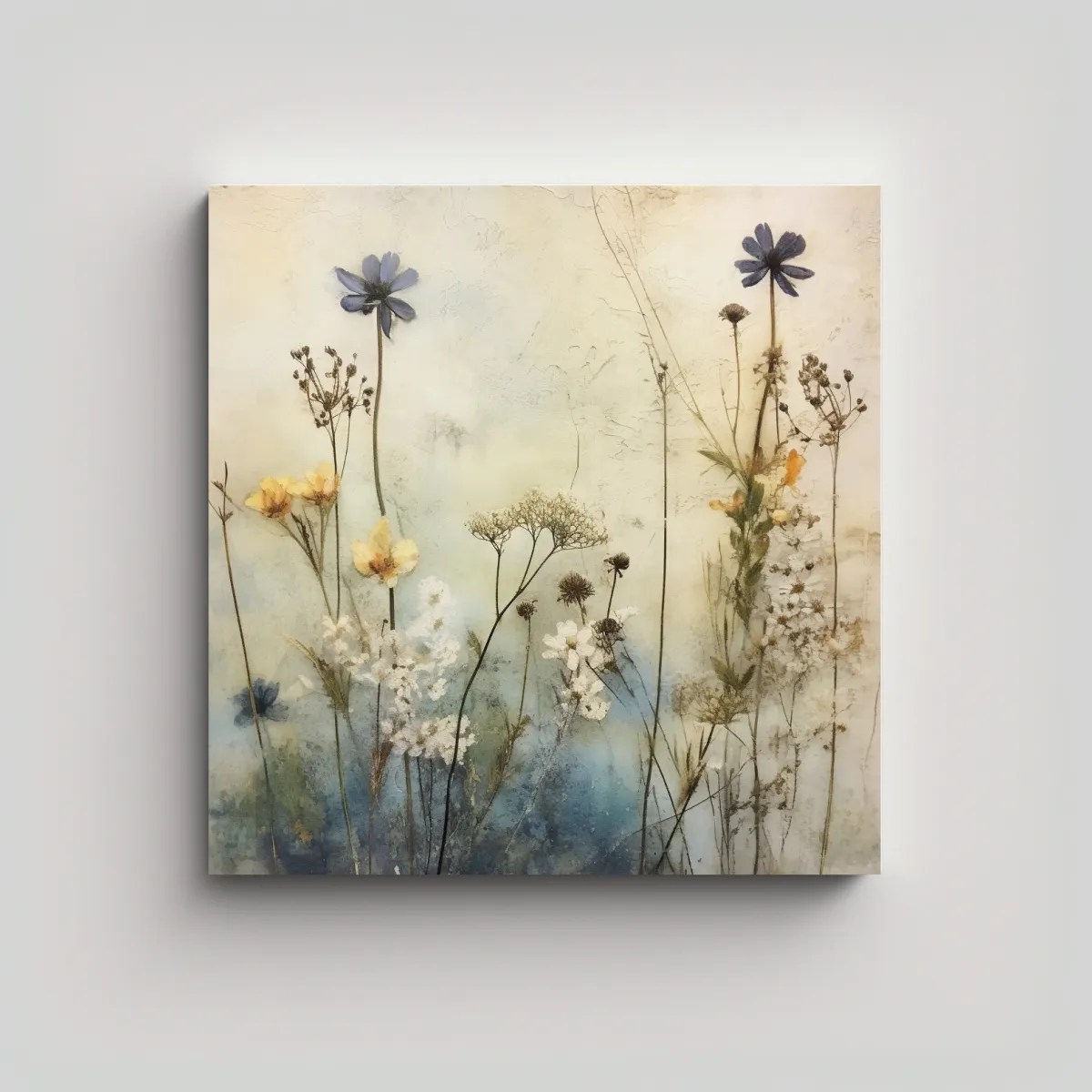 GENERICO - Pinturas Decorativas De Flores Silvestres En Eco 50x50 Cm.
