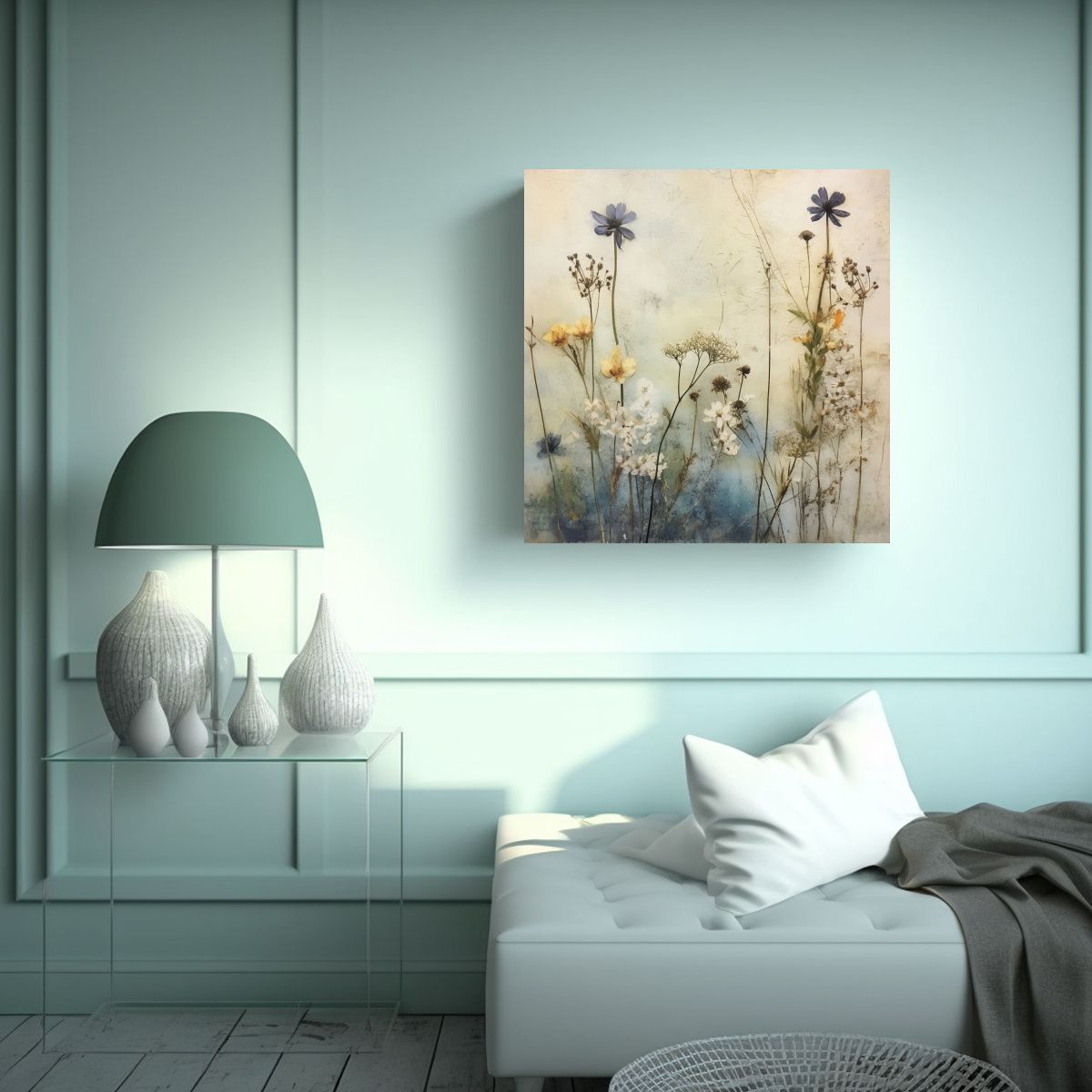 GENERICO - Pinturas Decorativas De Flores Silvestres En Eco 50x50 Cm.