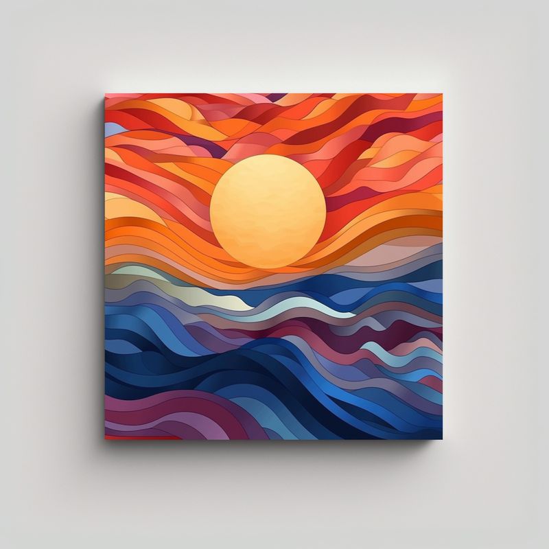 GENERICO - Paisaje Amanecer Abstracto Equilibrio Tehwildcard 60x60 Cm