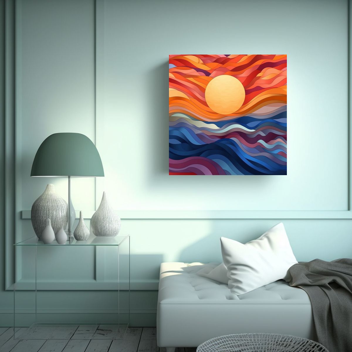 GENERICO - Paisaje Amanecer Abstracto Equilibrio Tehwildcard 50x50 Cm