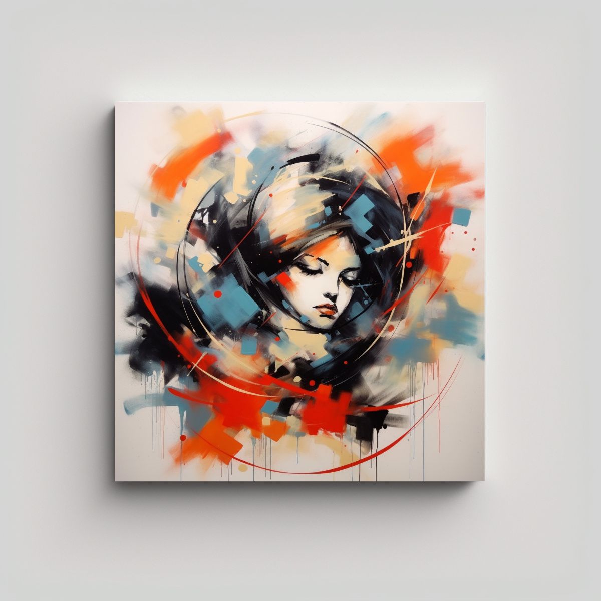 GENERICO - Pinturas Decorativas De época Cuadro Calidos 80x80 Cm