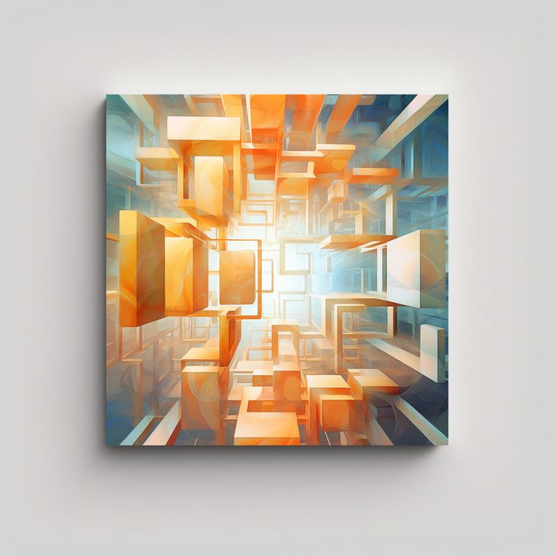 GENERICO - Pintura Decorativa De Fusión De Dos Estilos 80x80 Cm