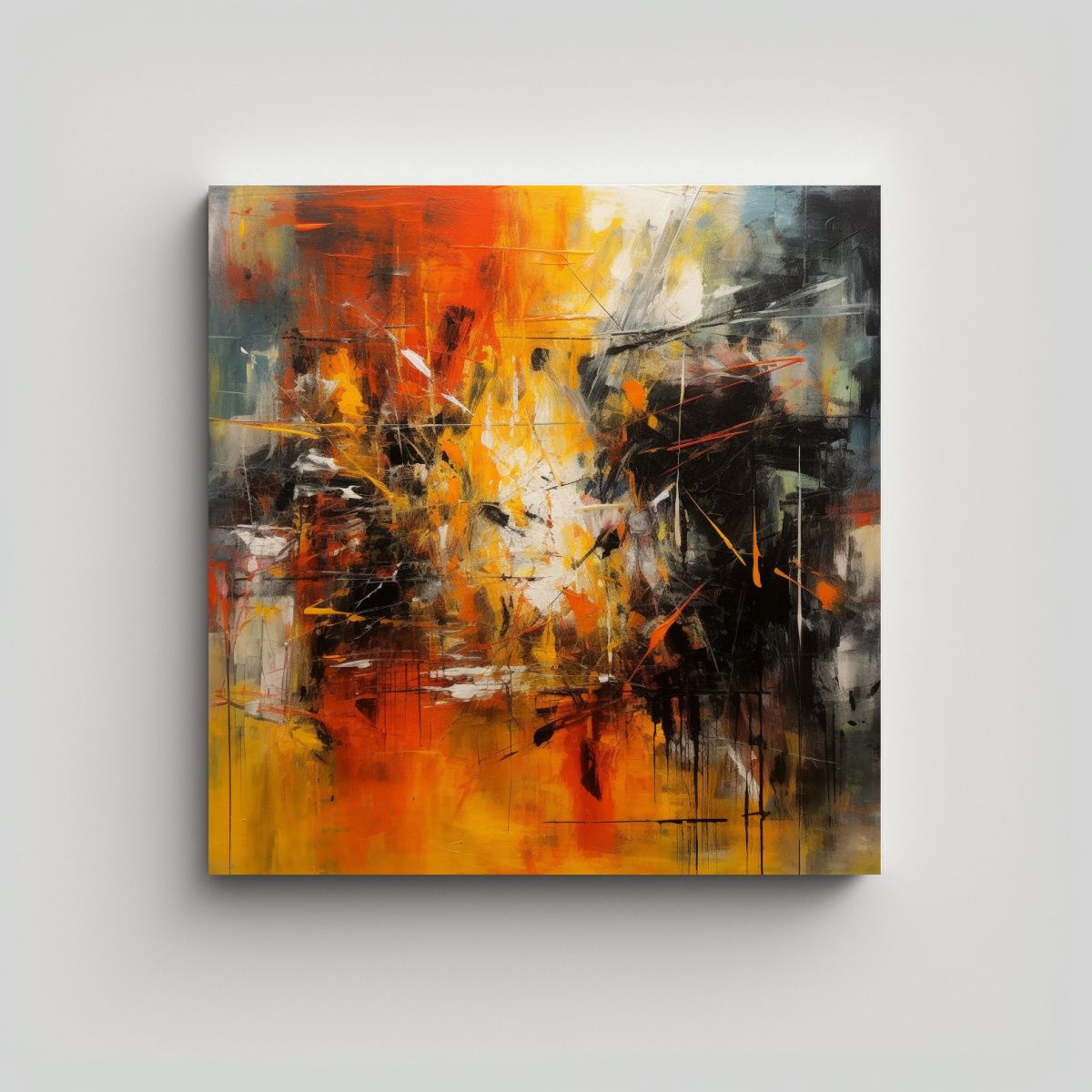 GENERICO - Pintura Abstracta Expresiva Que Ilustra La 90x90 Cm