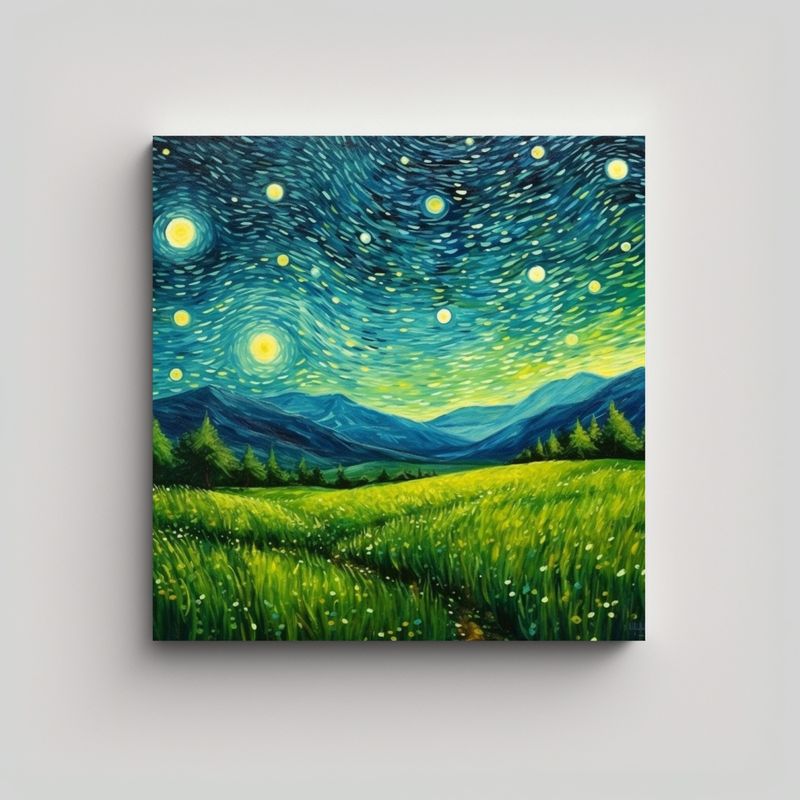GENERICO - Cuadro Decorativo Equilibrado Verano Cielo 90x90 Cm