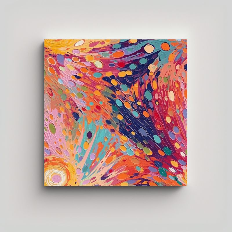 GENERICO - Pintura Decorativa Tema Escena Composición 90x90 Cm