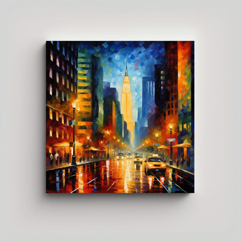 GENERICO - Pintura Abstracta Estilo Leonid Afremov De Nueva 80x80 Cm