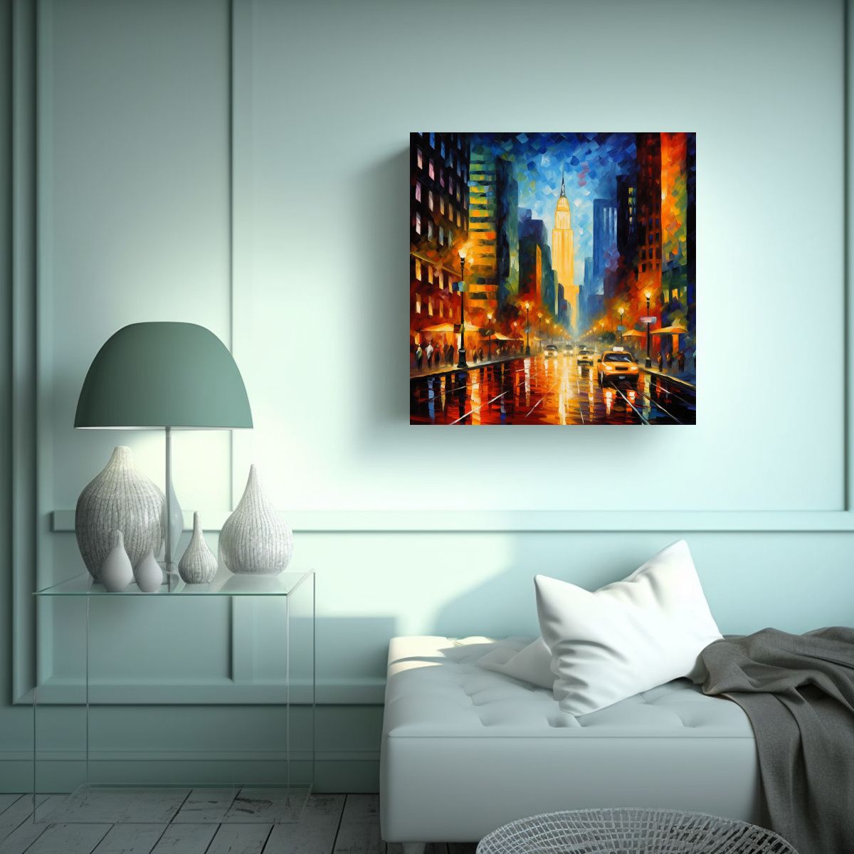 GENERICO - Pintura Abstracta Estilo Leonid Afremov De Nueva 80x80 Cm