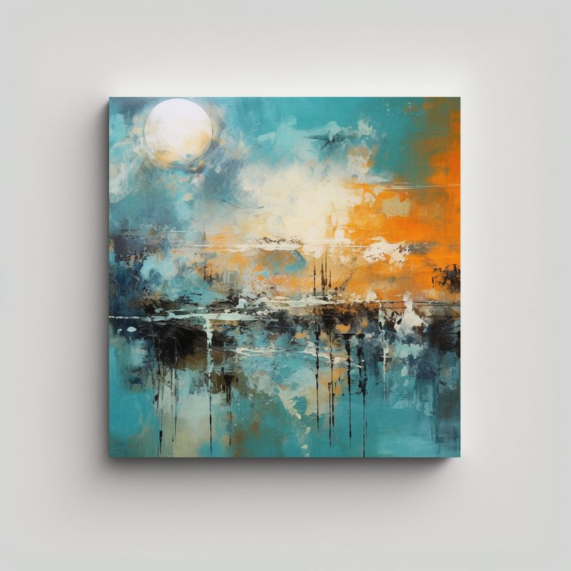 GENERICO - Pinturas Decorativas Abstractas Para Oficina: 90x90 Cm