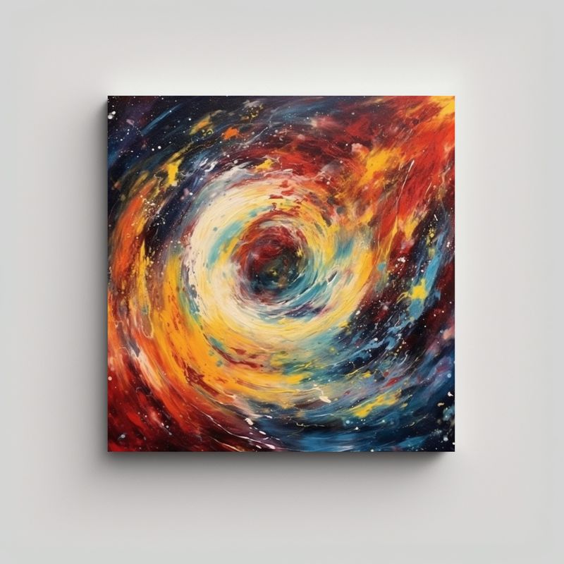 GENERICO - Cuadros Abstractos De La Galaxia Estrellada Para 50x50 Cm