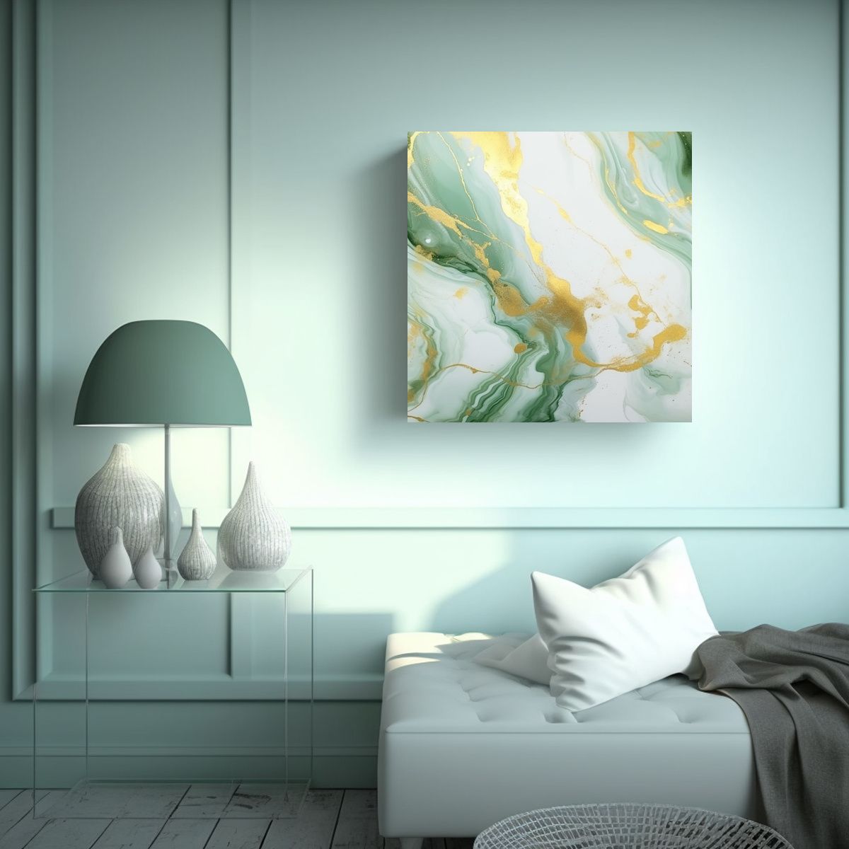 GENERICO - Cuadro Sublimado En Bastidor Con Textura Mármol 80x80 Cm