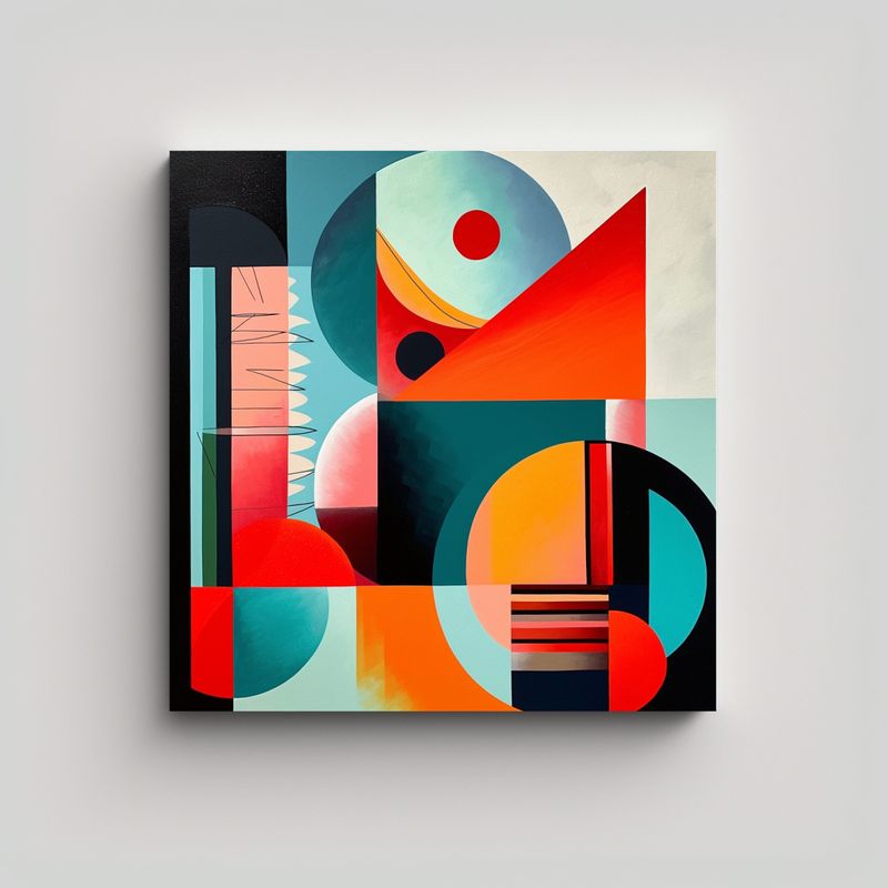 GENERICO - Pinturas Decorativas Abstractas Con Colores 50x50 Cm