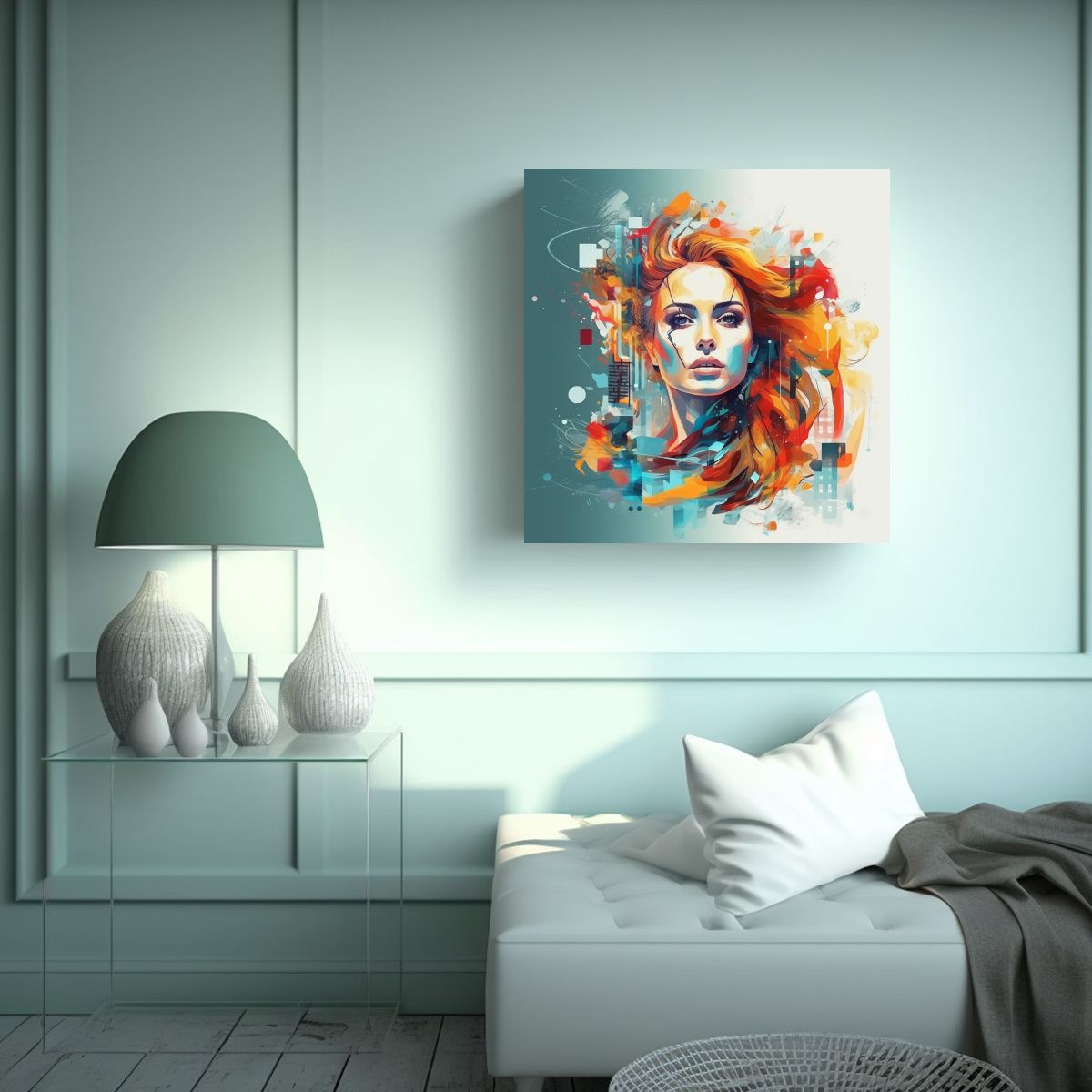 GENERICO - Cuadro Expresivo De AI Mix Art Para Decoración 50x50 Cm