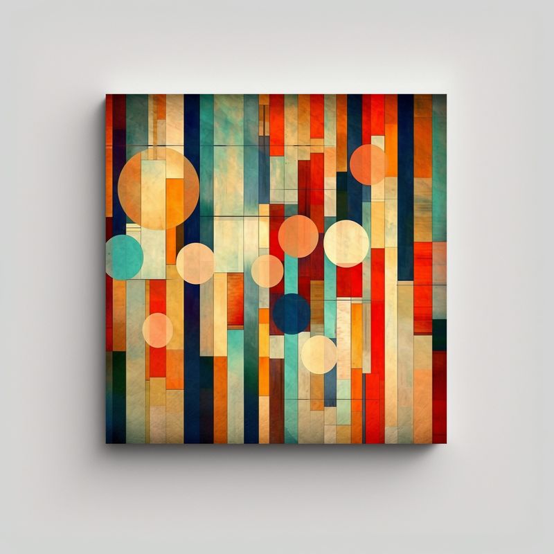 GENERICO - Pinturas Decorativas De Estética Geométrica 50x50 Cm