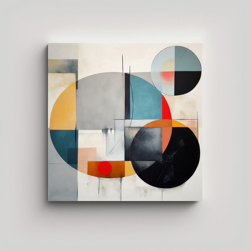 GENERICO - Arte De Pared Imagen Minimalista Geométrica 80x80 Cm