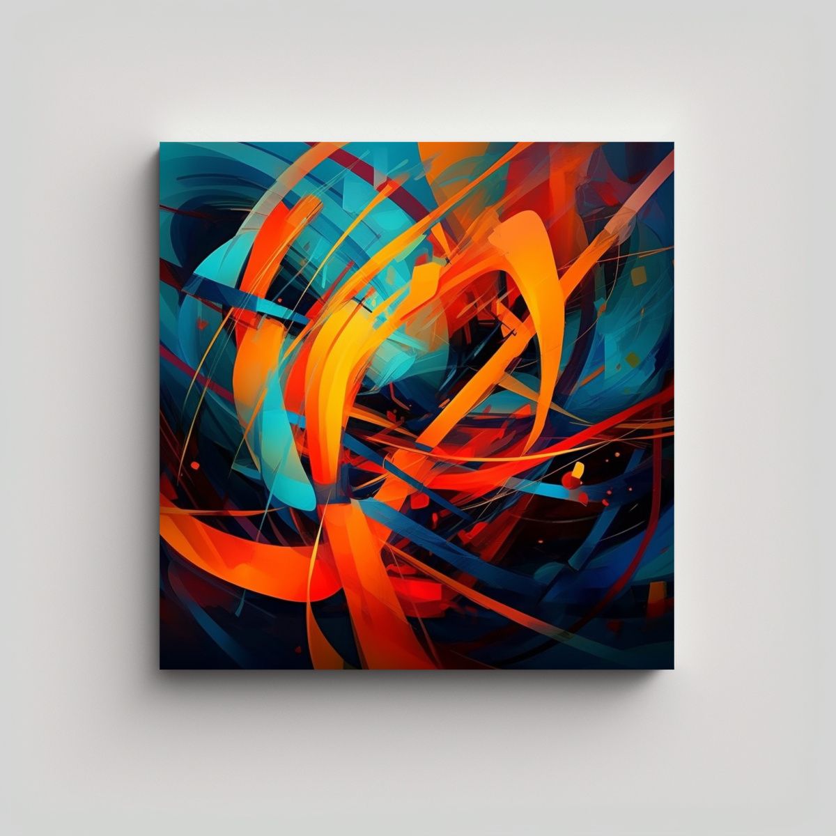 GENERICO - Arte De Pared Abstracto Enigmático I: Pintura 90x90 Cm