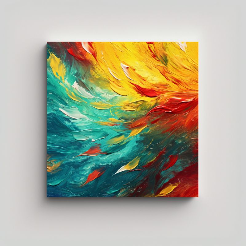 GENERICO - Arte Forma Poder Un Fondo Festivo Colorido Con 80x80 Cm