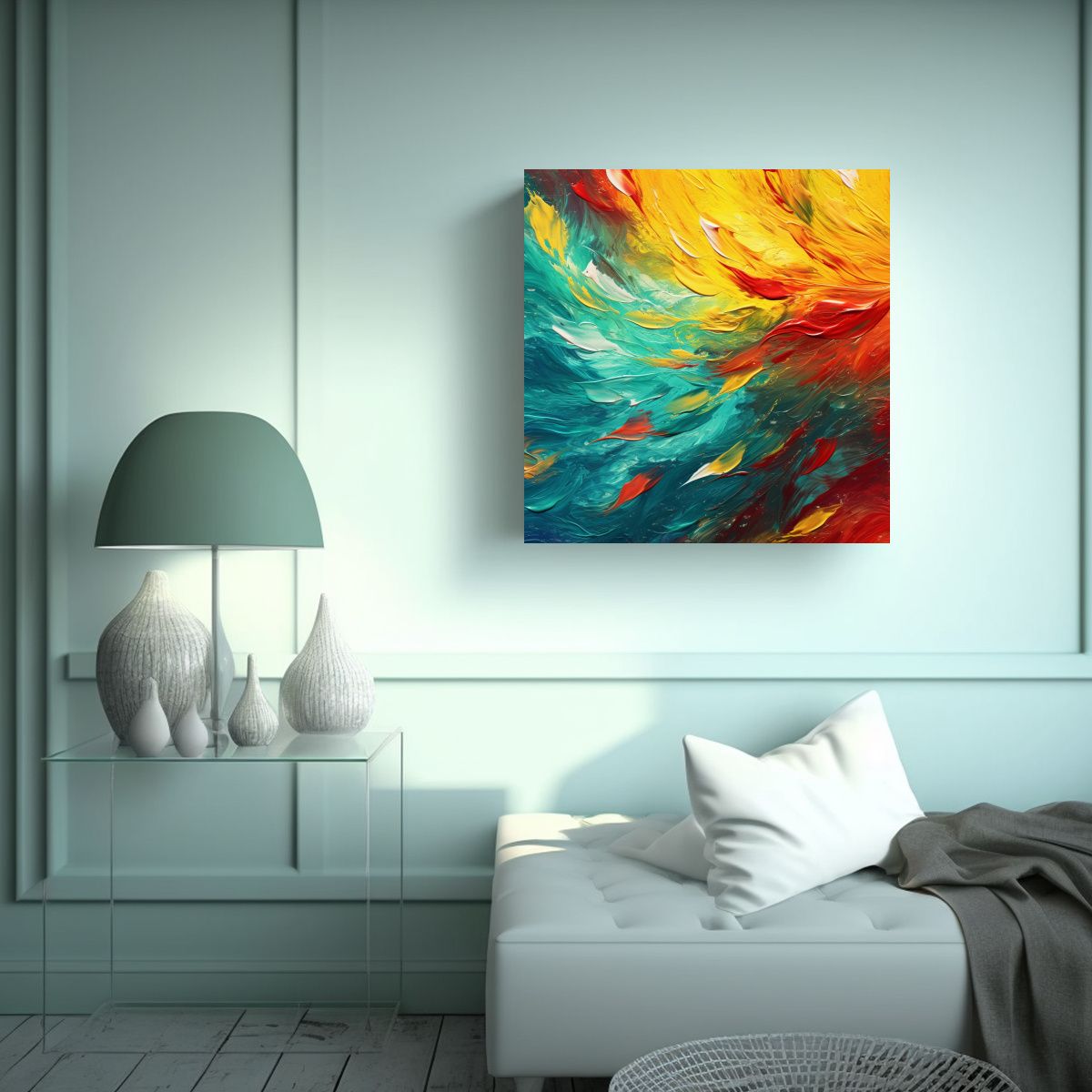 GENERICO - Arte Forma Poder Un Fondo Festivo Colorido Con 50x50 Cm