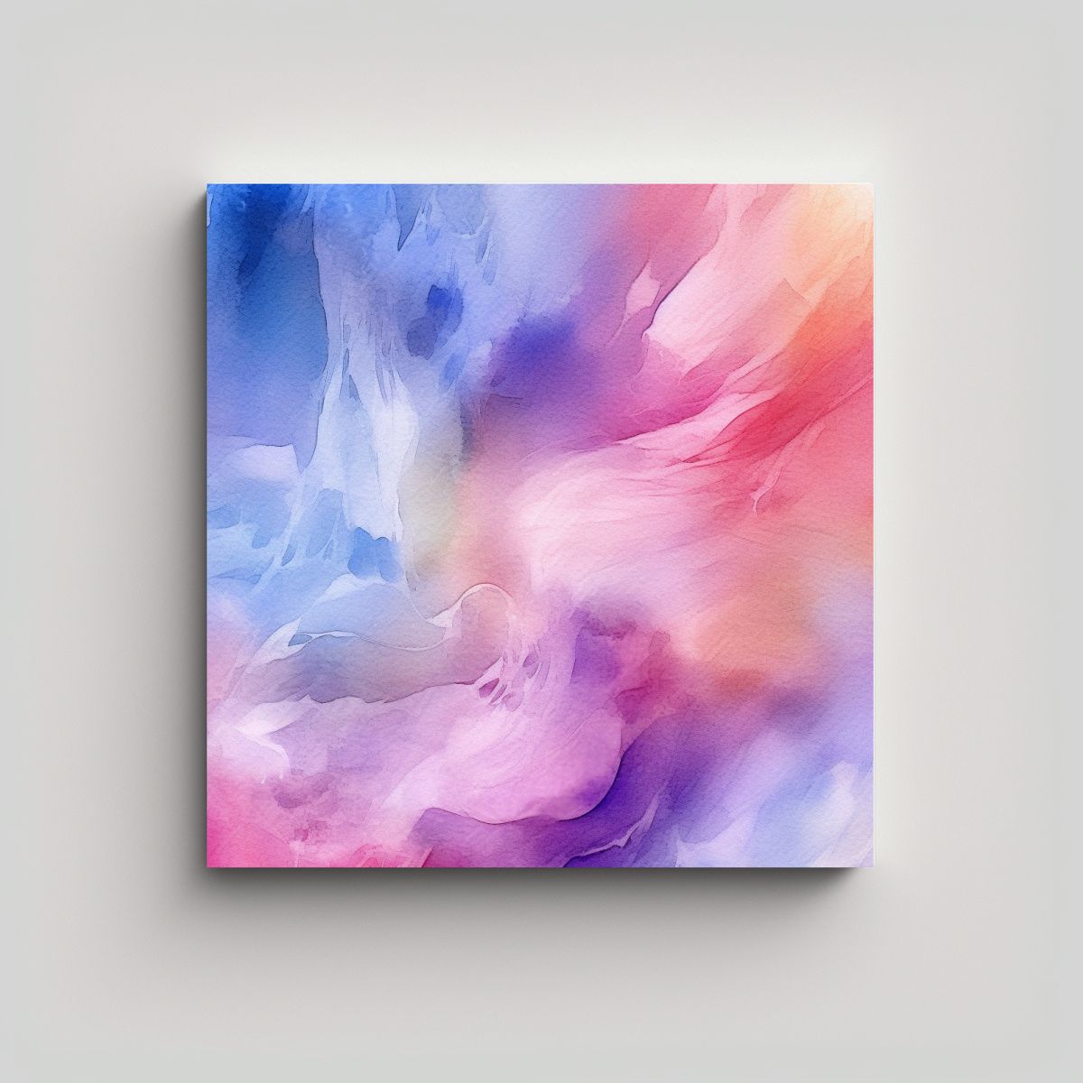 GENERICO - Pintura Acuarela Composición Adorno Suave De 80x80 Cm