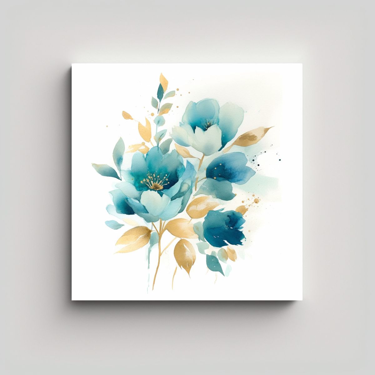 GENERICO - Cuadro De Fantasía Con Flores Acuarela De 50x50 Cm