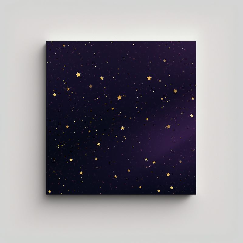 GENERICO - Pintura De Pared Noche Morada Intensa Estilo 80x80 Cm