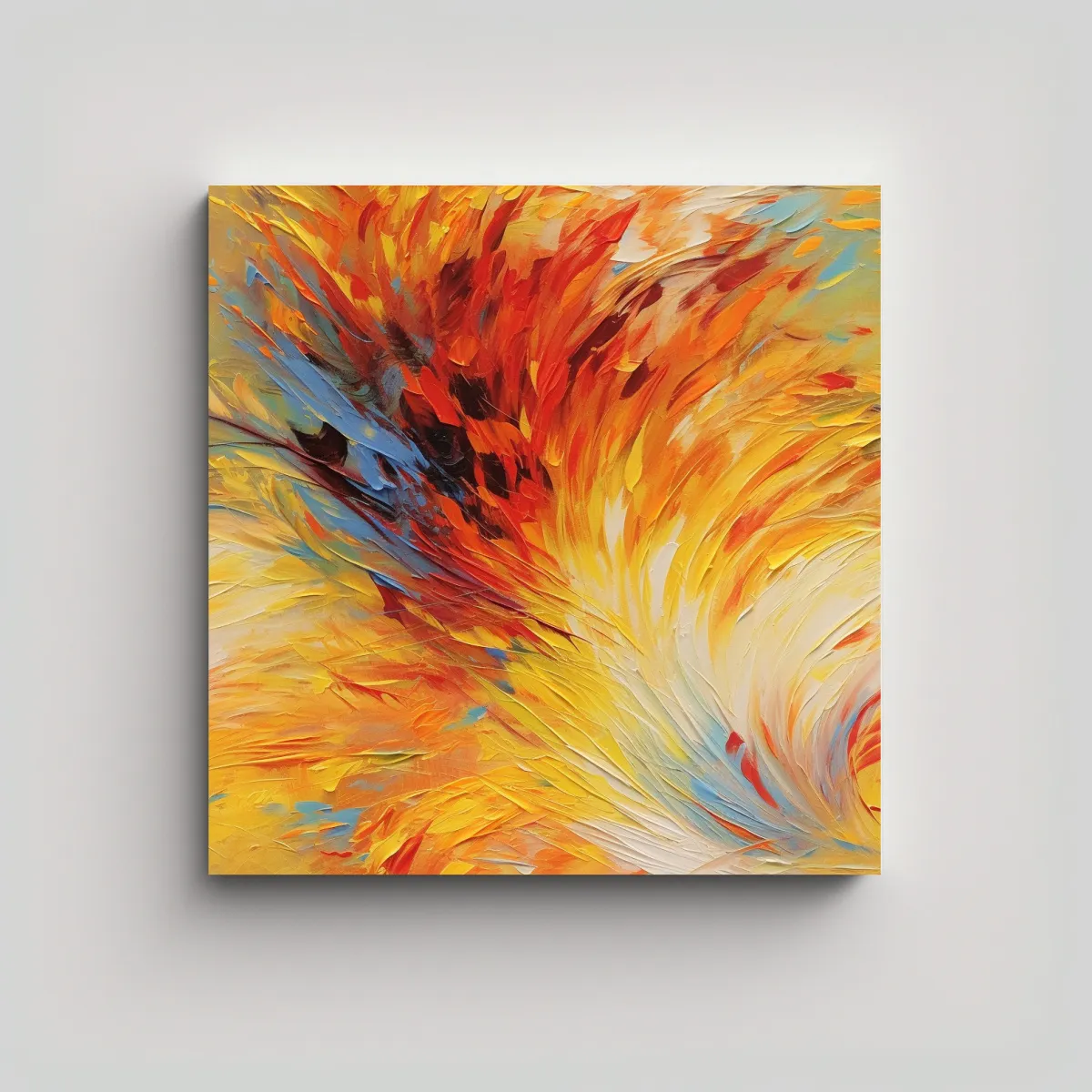 GENERICO - Pintura Abstracta En Colores Vibrantes: Tela En 50x50 Cm
