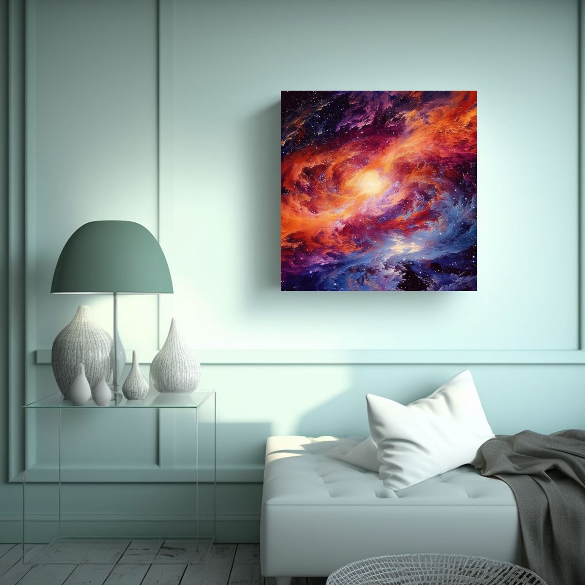GENERICO - Pintura De Pared Espectacular: Nebulosa Giratoria 50x50 Cm