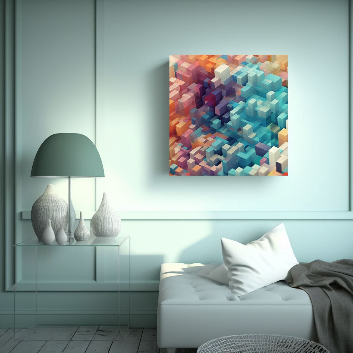 GENERICO - Cuadro Decorativo De Loci Extrude Surrealista En 60x60 Cm