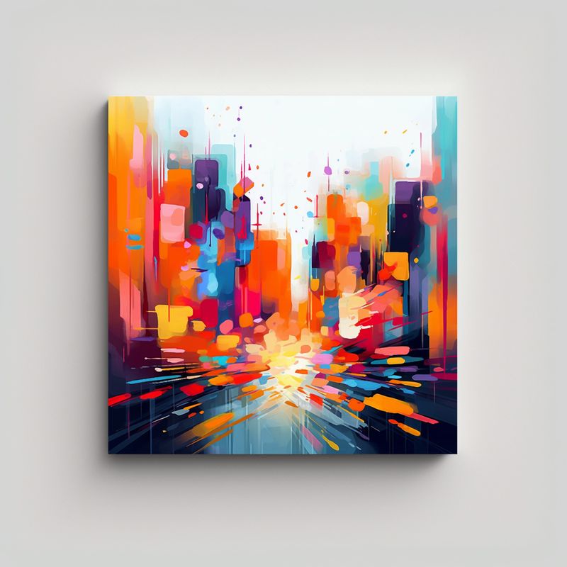 GENERICO - Pintura Digital Moderna, Expresión De Belleza 70x70 Cm