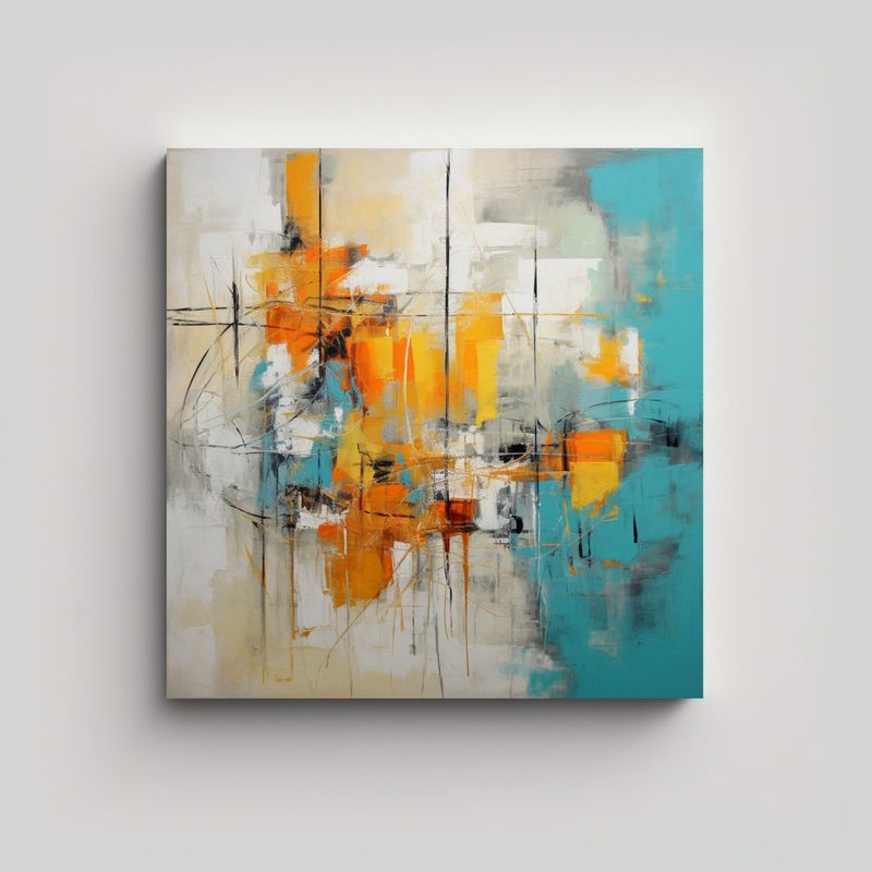 GENERICO - Cuadro Decoración Armonía Contemporánea De 80x80 Cm
