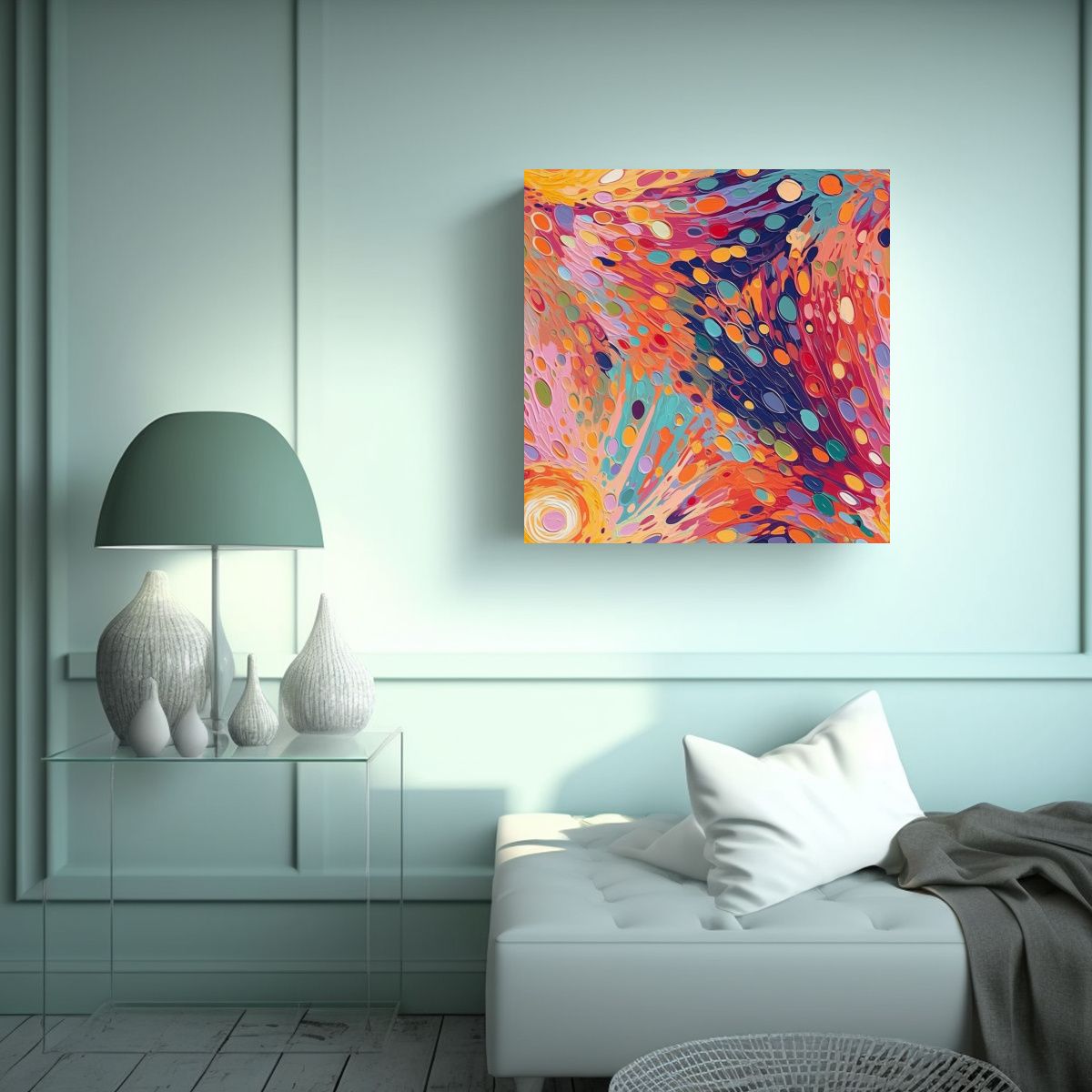 GENERICO - Pintura Decorativa Tema Escena Composición 50x50 Cm