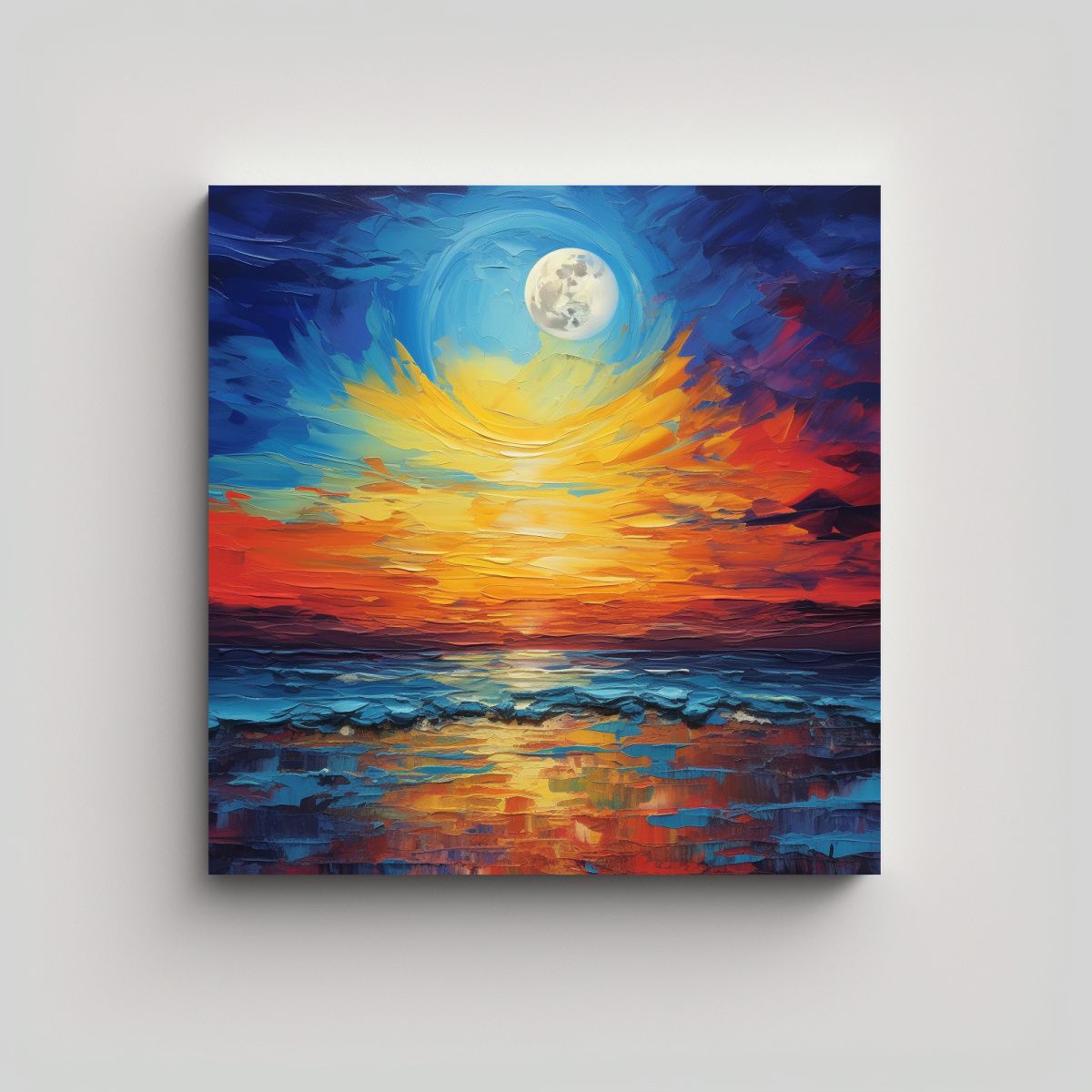 GENERICO - Paisaje Abstracto Minimalista: Arte Abstracto 70x70 Cm