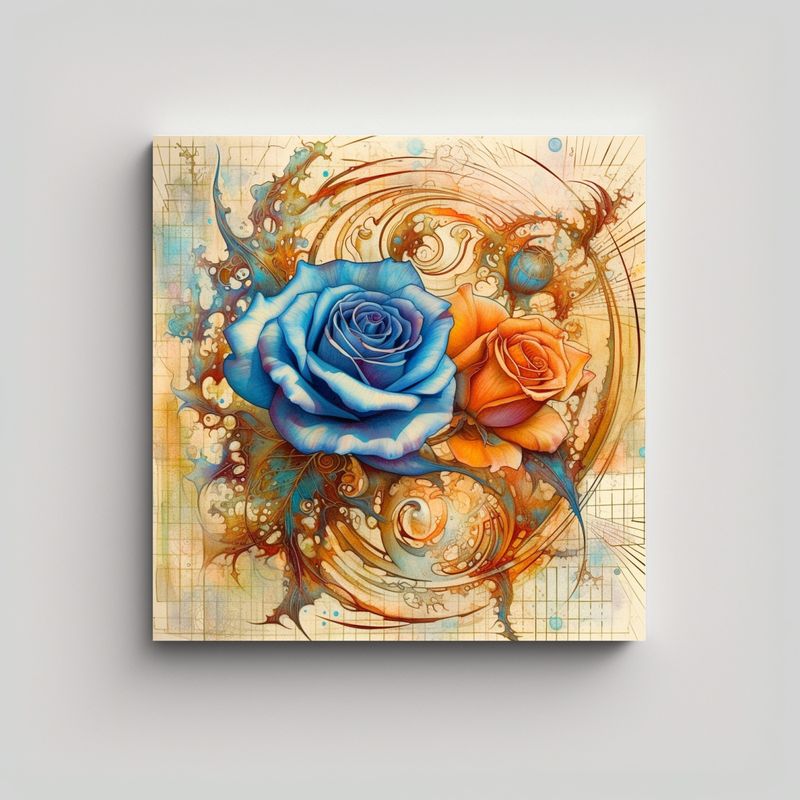GENERICO - Cuadro Juvenil Rosa Nuevo Diseño Tatuaje Escuela 80x80 Cm