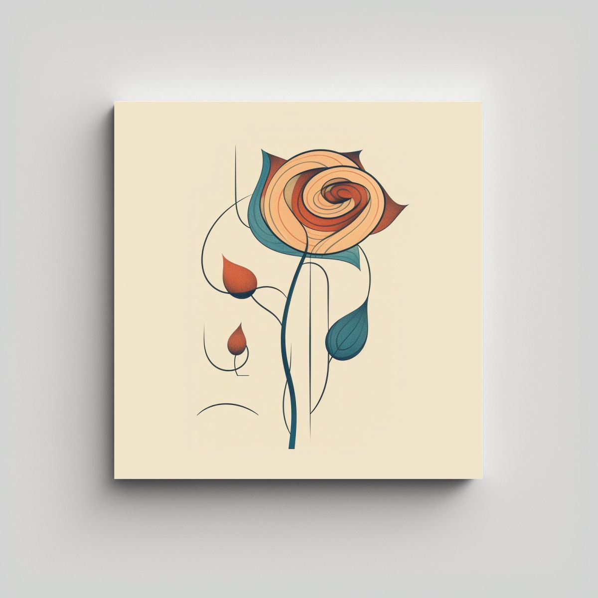 GENERICO - Primavera Colores Rosa Arte Dibujo Unica Elfiky 90x90 Cm