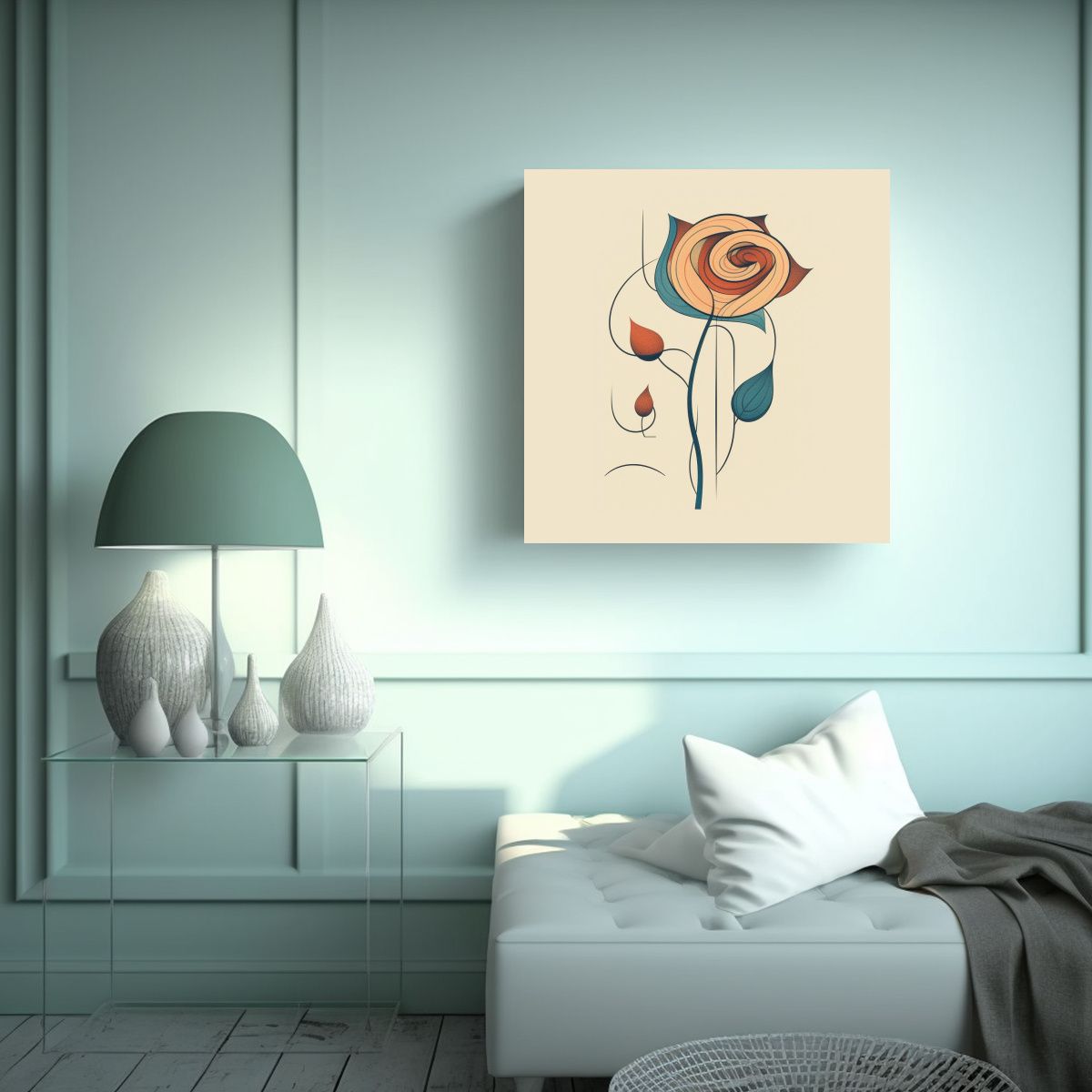 GENERICO - Primavera Colores Rosa Arte Dibujo Unica Elfiky 90x90 Cm